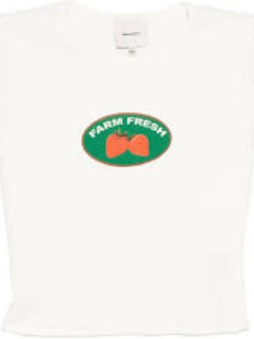 Reformation White 'Farm Fresh' Graphic Short Sleeve Tee